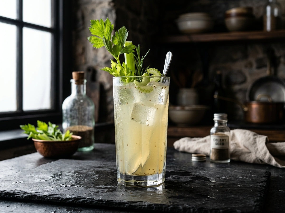 Celery seed lemonade — refreshing gout-friendly drink that supports healthy daily hydration