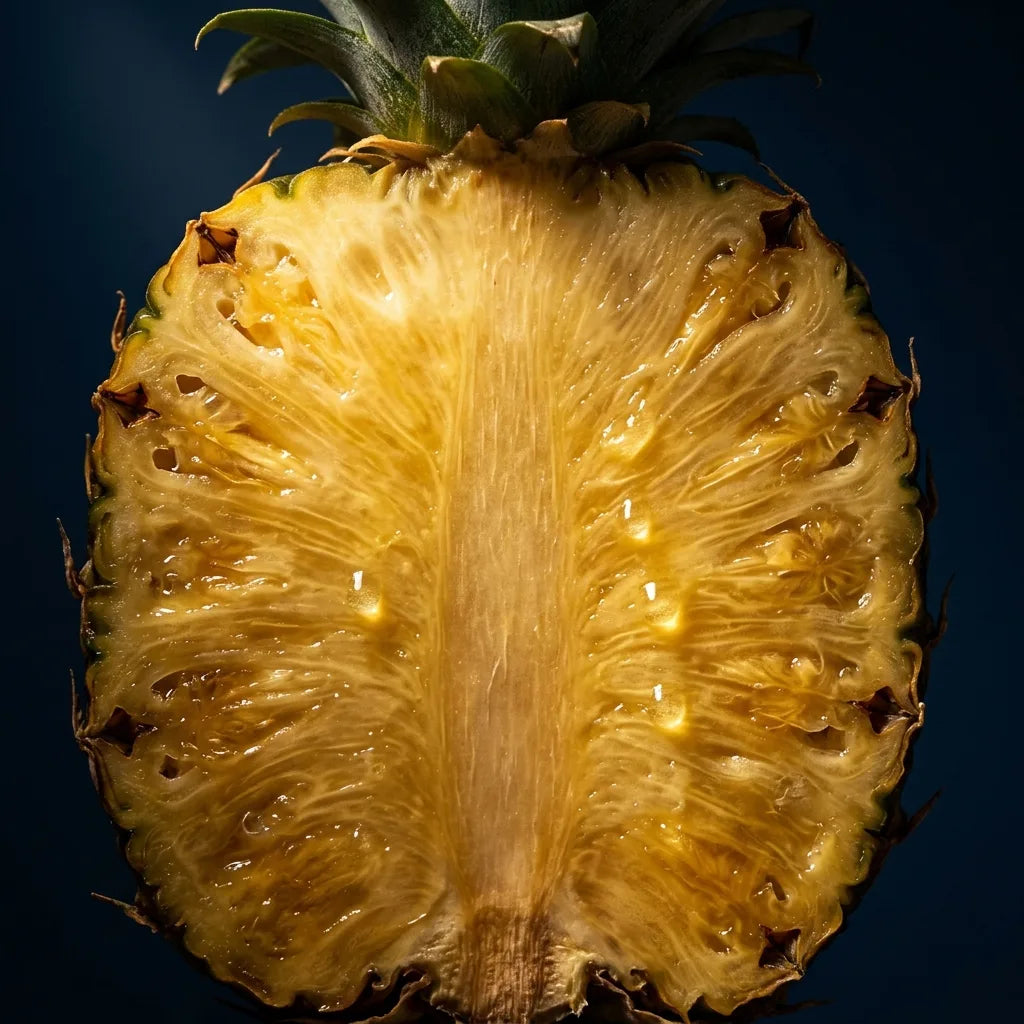 Fresh pineapple cross-section — Bromelain enzyme source